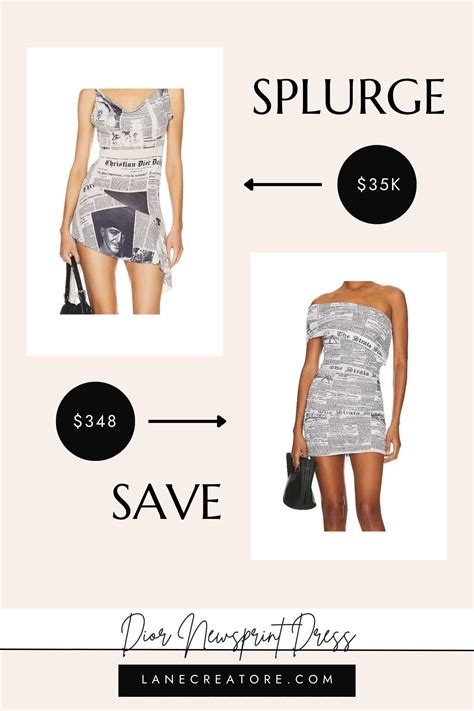 dior newspaper dress dupe